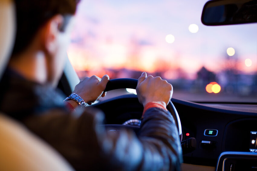 Driving a car at night