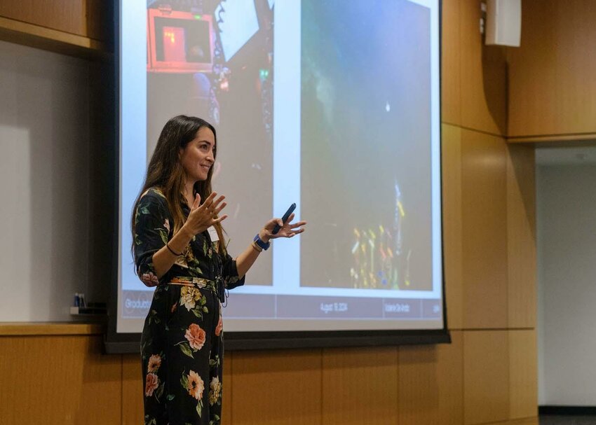 Valerie De Anda, at a recent graduate student symposium at UF main campus Gainesville.