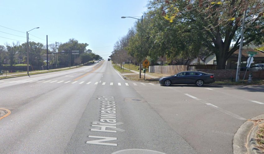 The intersection of Hiawassee Road and Tallowtree Lane in Orlando where the collision occurred.