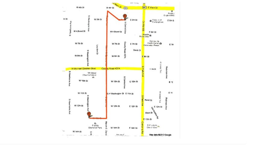 The traditional Apopka MLK Parade route.