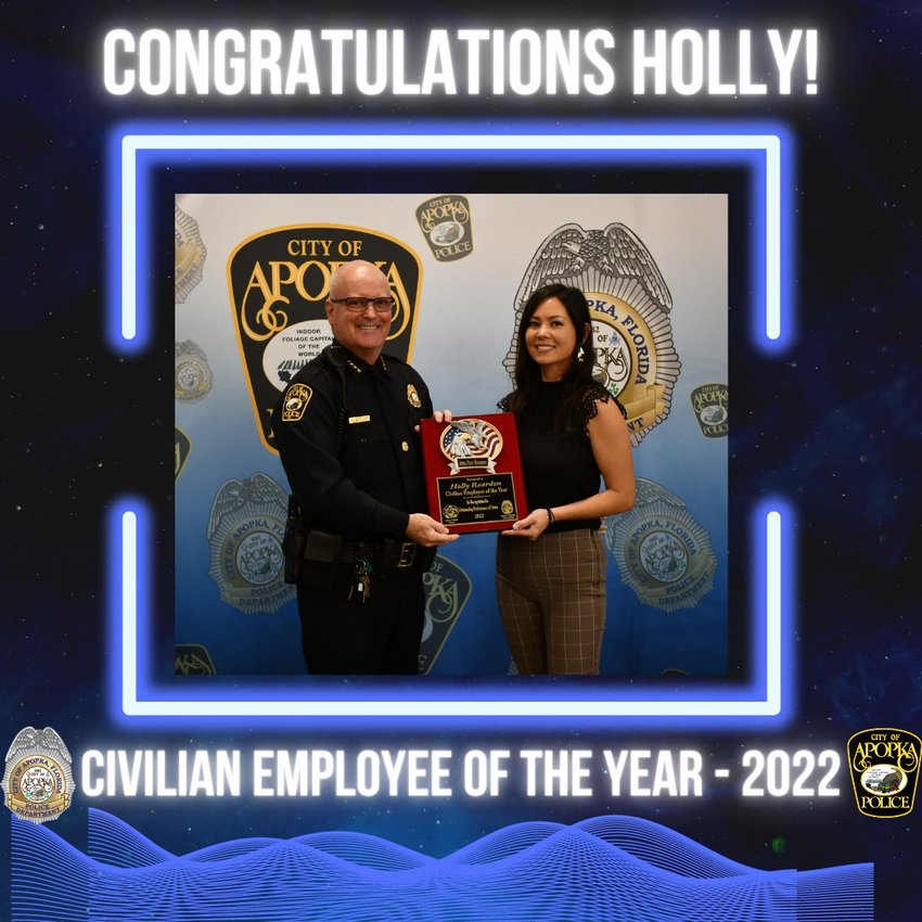 2022 Civilian Employee of the Year Holly Reardon.