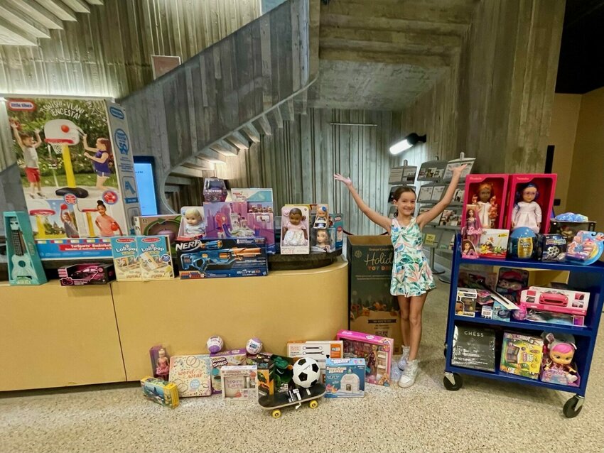One of the reasons for the record number of toys collected was individual acts of generosity, including that of 9-year-old Audrey, an Orange County resident who dropped off a large donation for the Toy Drive at her local library shortly before Christmas.