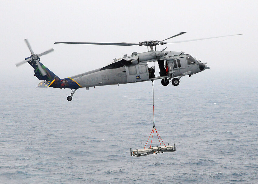 An MH-60S Knighthawk from the Island Knights, Helicopter Sea Combat Squadron (HSC) 25.