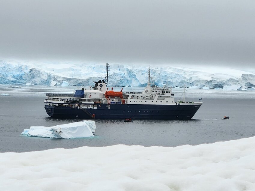 Image of the Ortelius, the ship that brought John to Antarctica (Courtesy of John Humphreys)