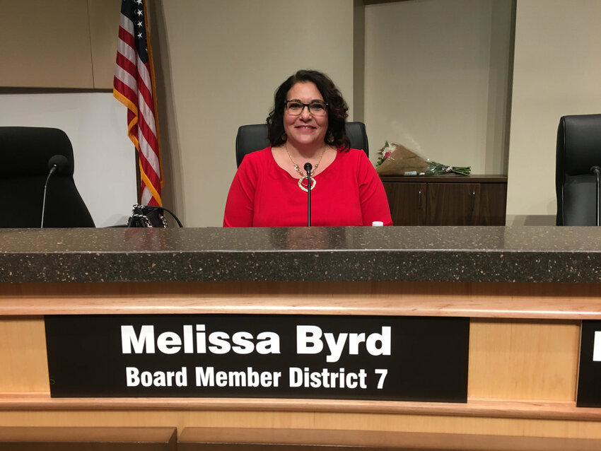 Melissa Byrd, OCPS Board Member from District 7, at her 2018 swearing-in ceremony.