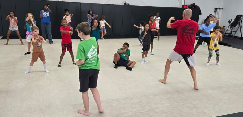 The campers learned basic techniques in self defense from Jiu-Jitsu instructor Rodney Risner.