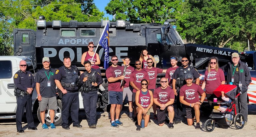 Apopka Police Department officers participated in the 2021 Law Enforcement Torch Run for Special Olympics Florida