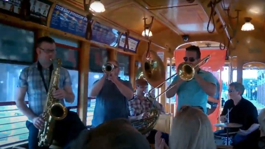 NOLA Brass performing May 22, 2021 at Saturday Sounds event in Apopka