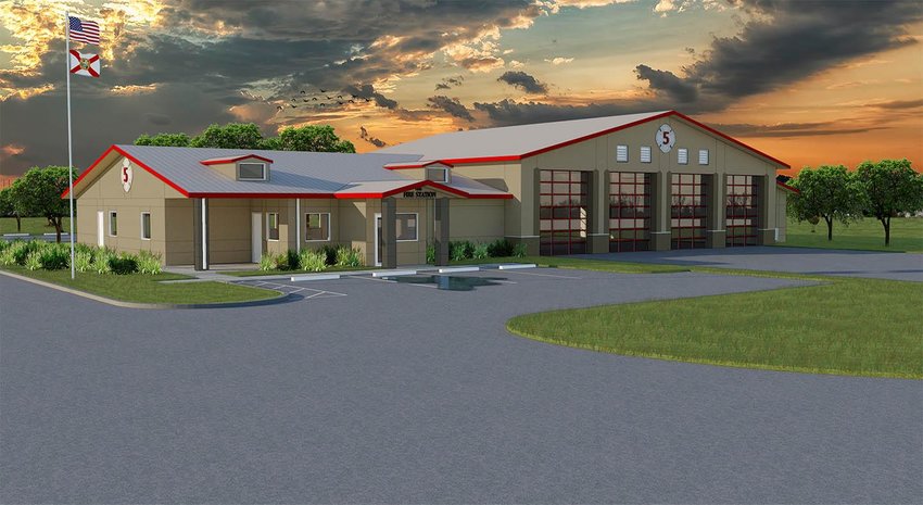 According to Apopka Fire Chief Sean Wylam, Fire Station #6 will be the same design as Fire Station #5 (rendering pictured above).
