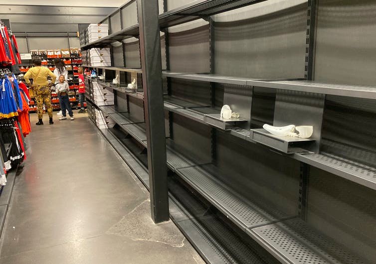 Consumers are still finding bare store shelves. AP Photo / David Zalubowski