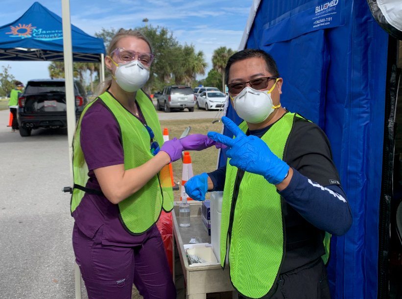 Nearly 1,000 advanced practice nurses worked as volunteers to roll out COVID vaccines for Florida seniors in January 2021.
