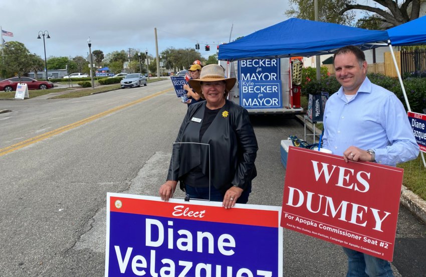 Apopka City Commission Seat #2 Election: Commissioner Diane Velazquez and her opponent Wes Dumey at the Apopka Community Center