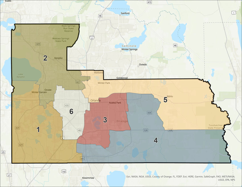 The Orange County Board of County Commissioners approved the revised boundaries of Orange County&rsquo;s six County Commission Districts.
