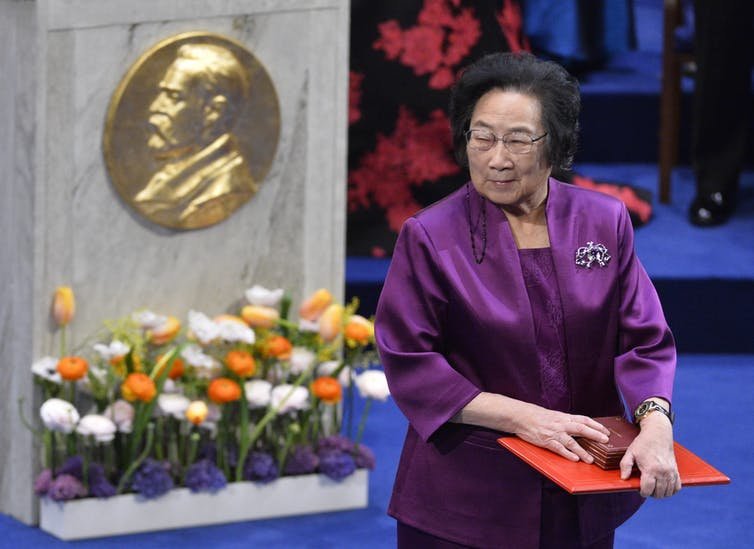 Tu Youyou shared the Nobel Prize in Physiology or Medicine in 2015.