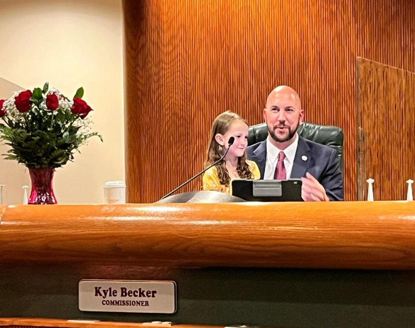 Commissioner Kyle Becker delivers his farewell remarks at the April 20th Apopka City Council meeting.