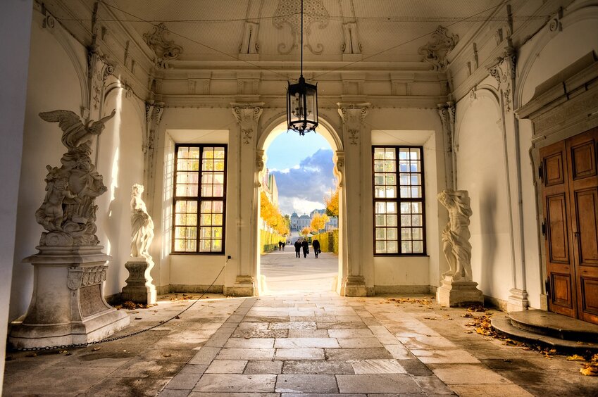 Belvedere Entry in Vienna, Austria
