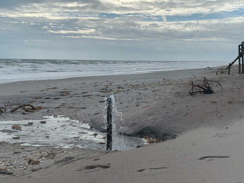 The District recently plugged a flowing artesian well on the public beach in Brevard County that was exposed after erosion caused by last year&rsquo;s hurricanes.