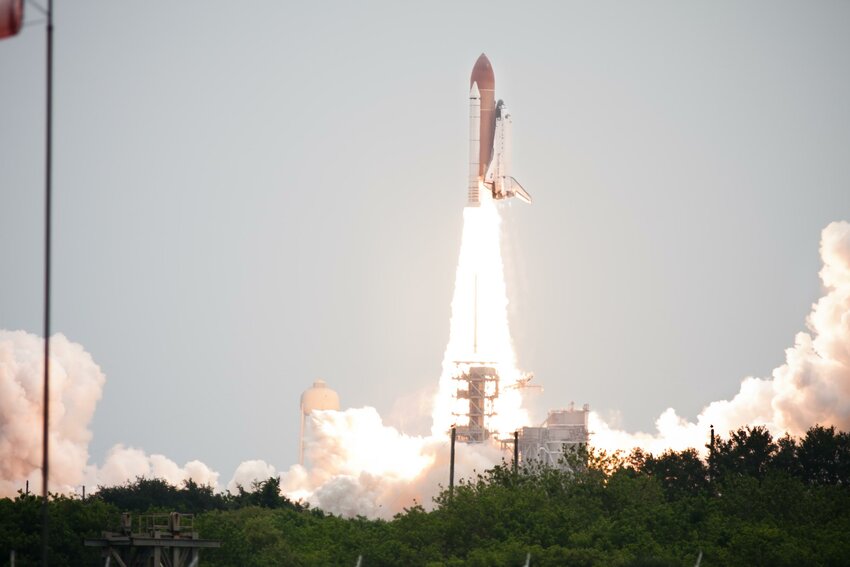 Launch of the NASA Space Shuttle Atlantis, for the final space shuttle mission STS-135, on July 8, 2011.  Center for Space Agriculture and Biotechnology Research and Education program (SABRE), IFAS and NASA collaboration.