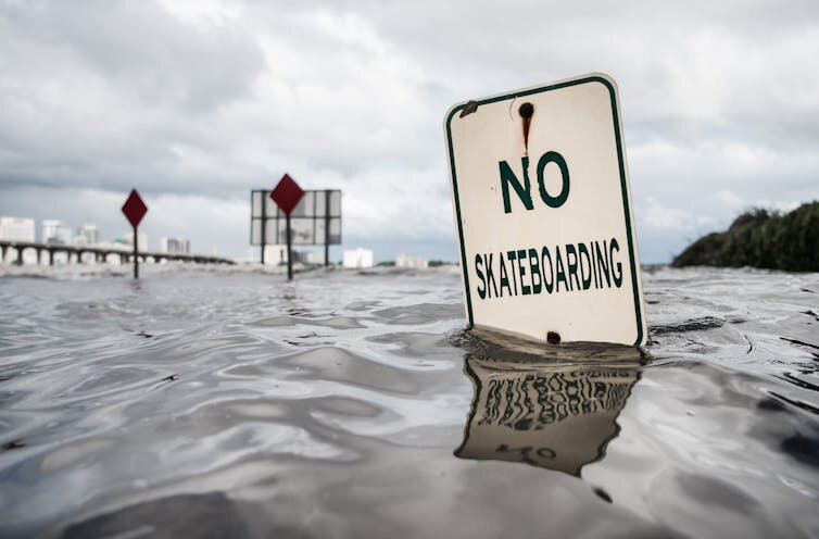 Storm surge can push water levels well above normal sea level during a hurricane.