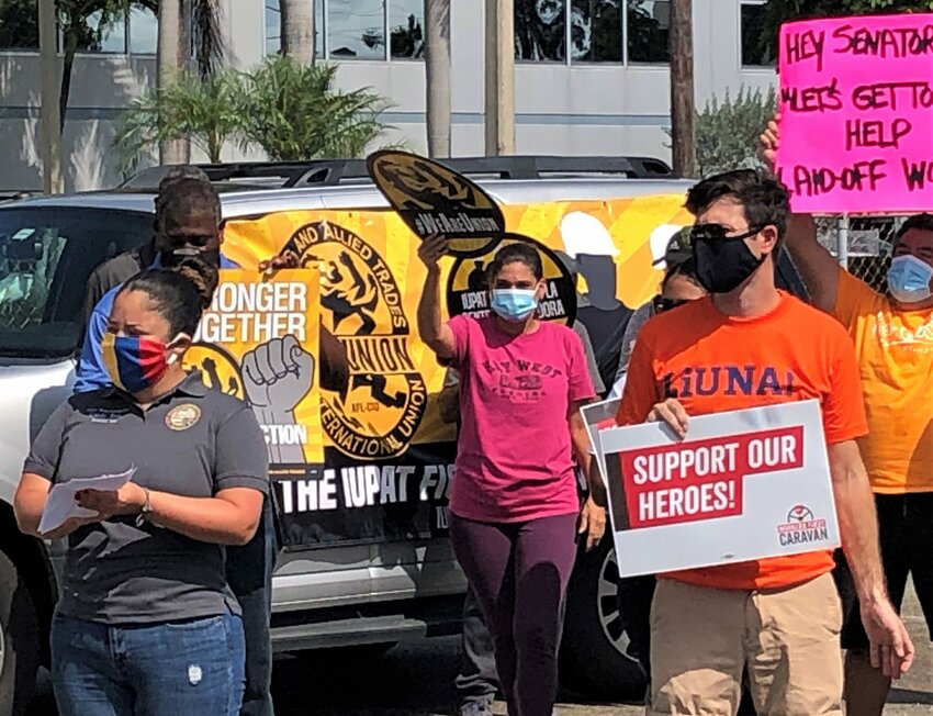 Florida workers rally.