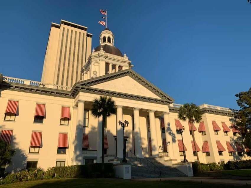 The Florida Historic Capitol Museum is located in front of the new Capitol building in Tallahassee.