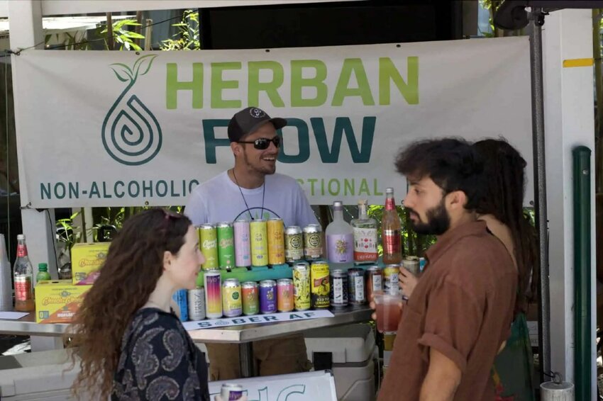 Hemp-derived drinks are sold at Herban Flow in St Petersburg.