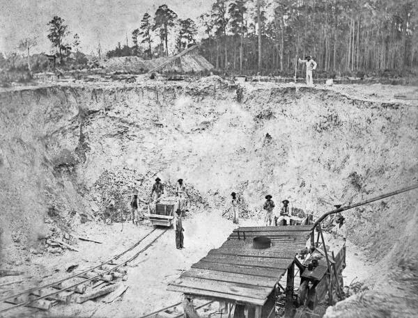 An early phosphate mine in the Bone Valley region of Central Florida.