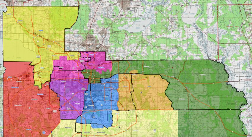 One of the redistricting maps under consideration in Orange County.