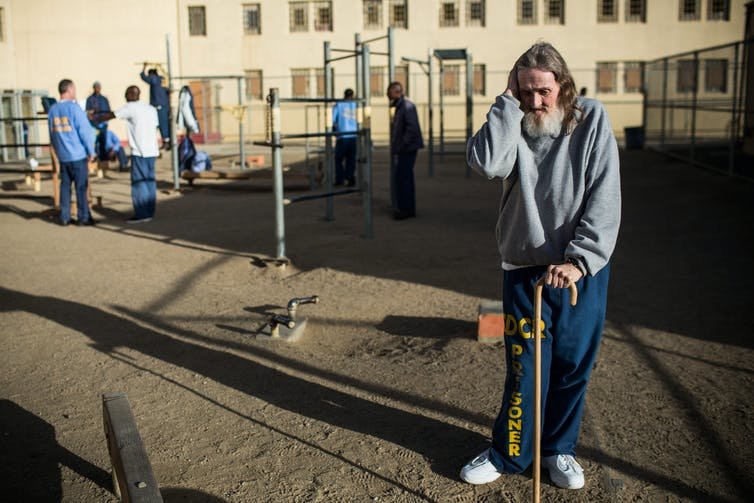 An inmate at California Men’s Colony prison. Andrew Burton/Getty Images