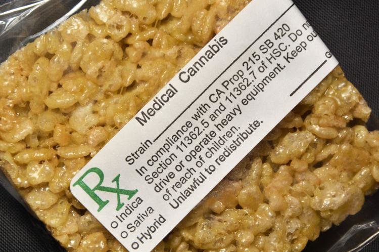 An edible medical marijuana rice snack. Dan Holm / Shutterstock.com