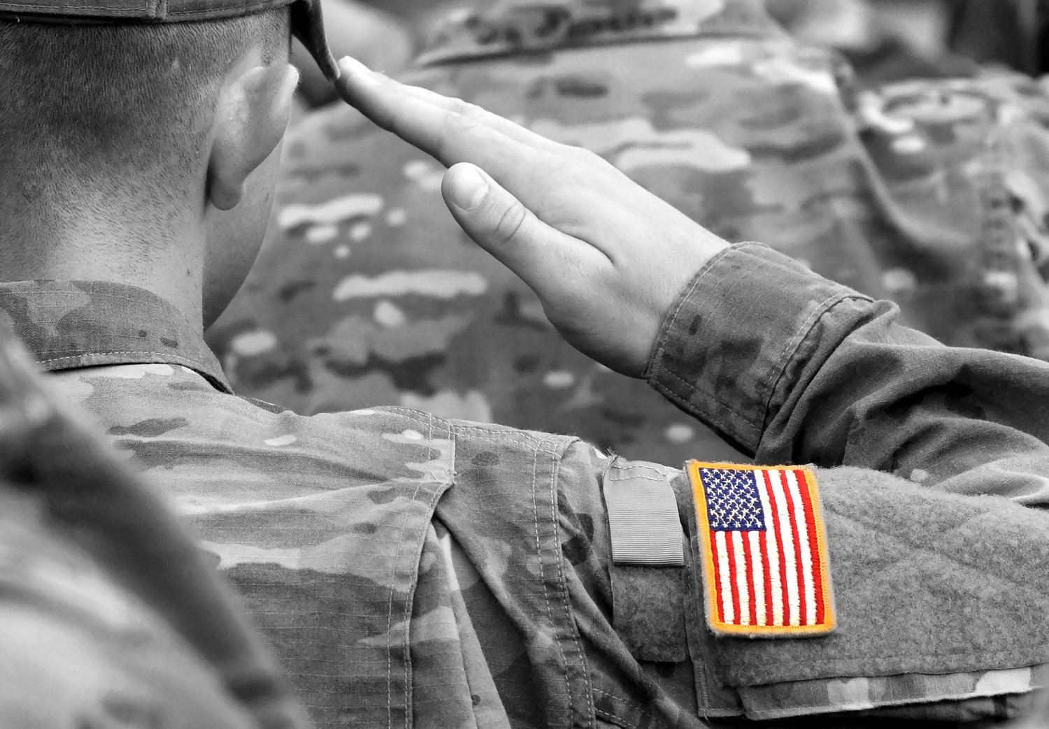 US soldier salute. US army. US troops