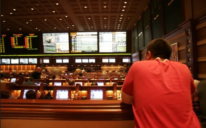 Sportsbook in Las Vegas. Credit: Simon Ladesma, licensed under Creative Commons CC BY-NC 2.0