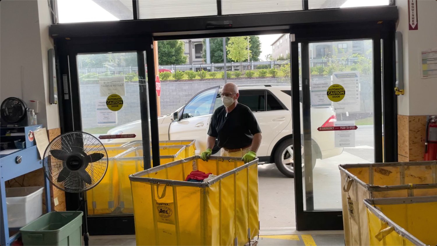 Goodwill employee accepting a donation drop-off