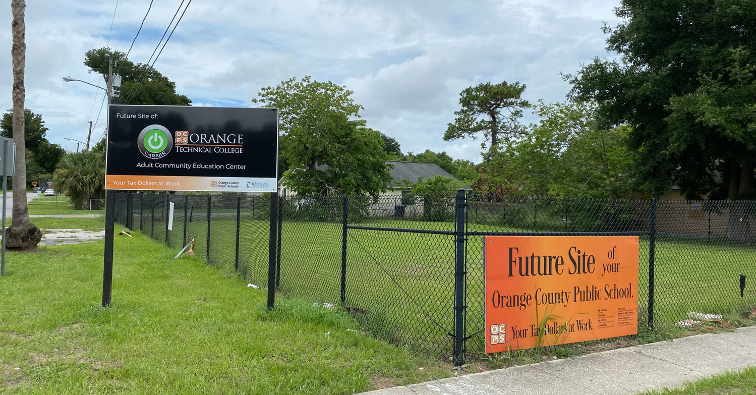 Five years after its purchase, the proposed Adult Learning Center in South Apopka remains a vacant lot.