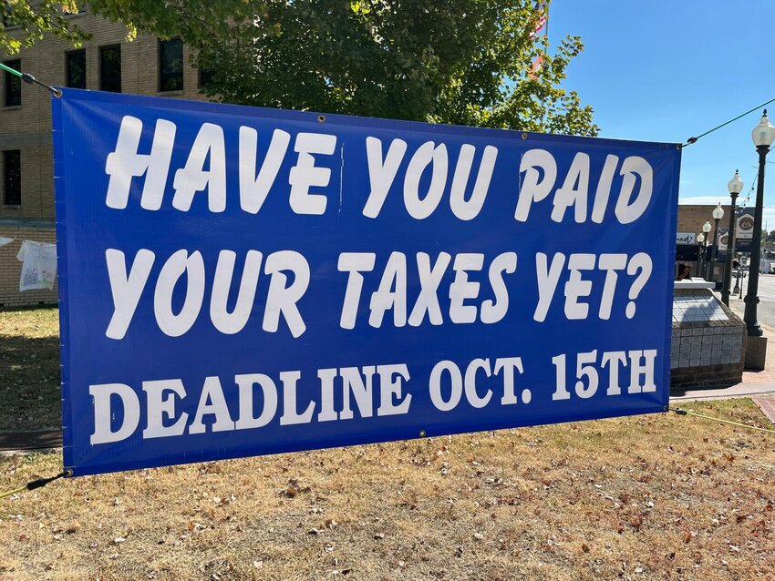 The banner may read that Baxter County Property Taxes are due on Sunday, Oct. 15, but since the tax deadline falls on a weekend, county residents have until the end of business on Monday, Oct. 16, to pay their 2022 property taxes before accruing a fee and interest. Anyone unsure of their tax bill should contact the &nbsp;Baxter County Collector's Office by phone at (870) 425-8300 or visit the office in person. The collector's office is located at 8 E. 7th Street and is open Monday-Friday from 8 a.m. until 4:30 p.m.   Bulletin File Photo
