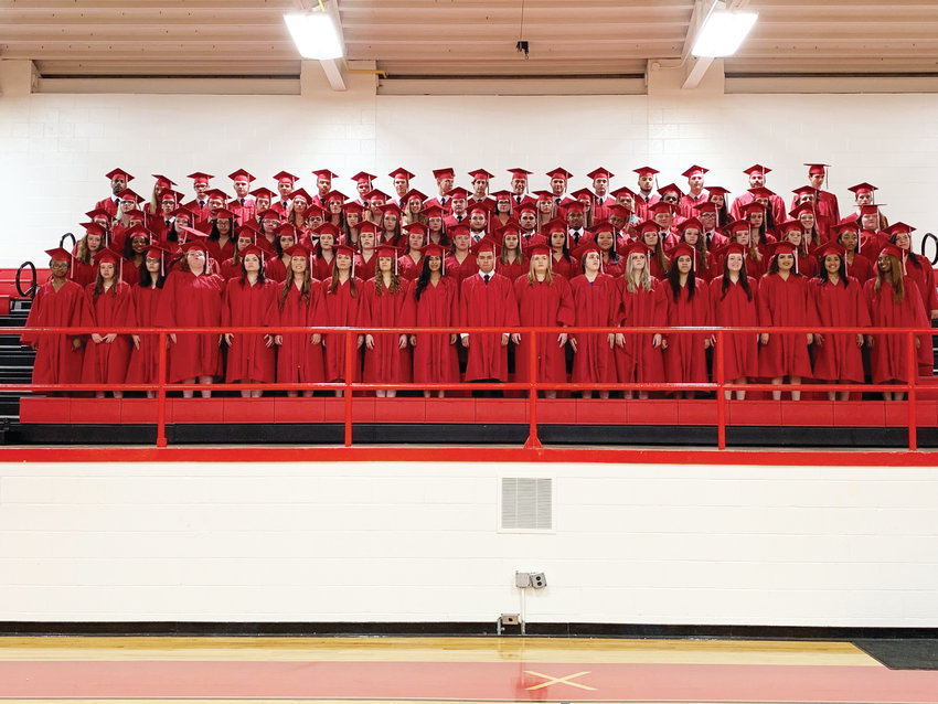 The 2019 graduating class of Chatham Central High School in Bear Creek.