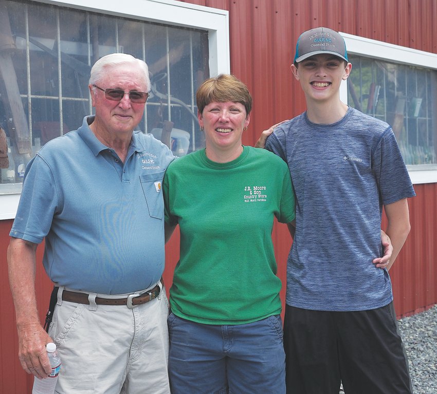 ‘You learn so much being here. You learn how to deal with the public, you learn a little bit about everything — just like we sell a little bit of everything,’ co-owner Julie King-McDaniel said. Her son, Colin McDaniel, 16, (pictured right) recently started working at the store, making three generations of staff present.
