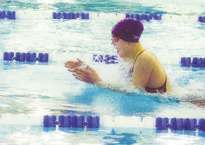 Jordan-Matthews’ Jennah Fadely placed second in the women's 100-yard breastroke at the 2020 NCHSAA 1A/2A Swimming and Diving Championships in February.