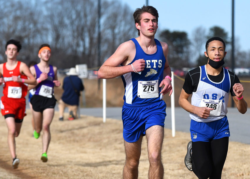Jordan-Matthews senior Robert Train (275) was the team's sole qualifier for the NCHSAA 2A cross country state championship meet last weekend in Kernersville.
