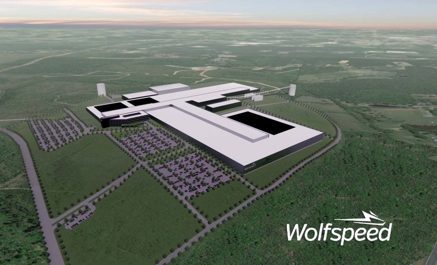 Wolfspeed announced it will build its new silicon carbide facility on about 350 acres of the CAM site, located just off U.S. Hwy. 64 near the Randolph County line.