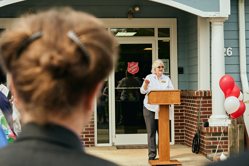 Rebecca Sommer-Petersen, service center director for Salvation Army of Chatham County, touts the new building in Siler city will lead to increased accessibility and services.