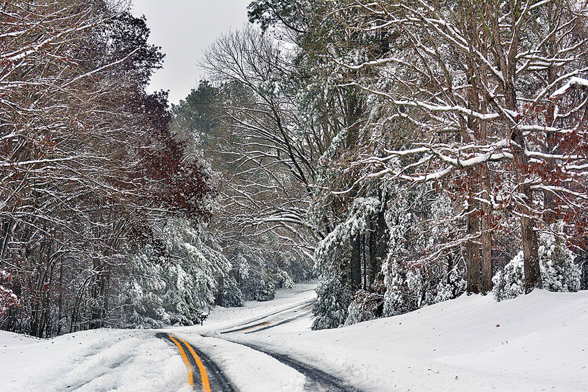 Gum Springs Road in Chatham County was a picturesque scene Sunday.