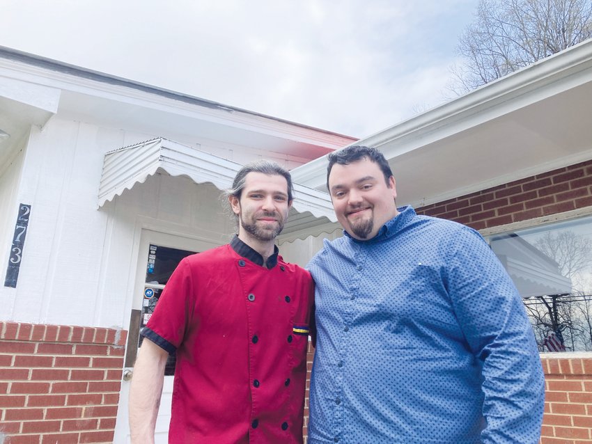 Owners Brian Ferguson (left) and Alex Maromaty moved to North Carolina from New York and opened their barbecue restaurant, The Broken Spit, in March.