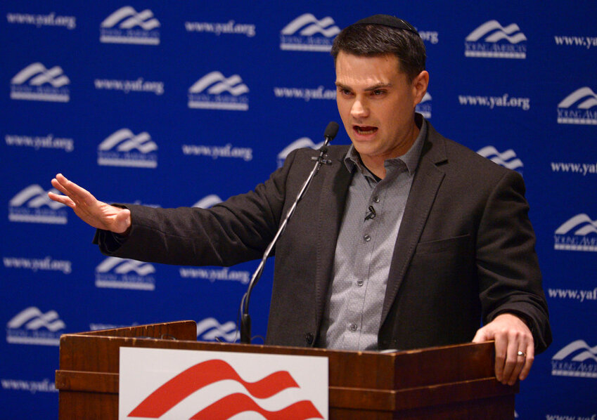 (Leah Hogsten  |  The Salt Lake Tribune/pool) Conservative commentator Ben Shapiro, editor-in-chief of the Daily Wire and former editor-at-large of Breitbart News, addresses the student group Young Americans for Freedom at the University of Utah's Social and Behavioral Sciences Lecture Hall, Wednesday, September 27, 2017. Shapiro was invited by the student organization sponsored by Young America&rsquo;s Foundation, the parent organization over campus Young Americans for Freedom chapters, not the university itself.