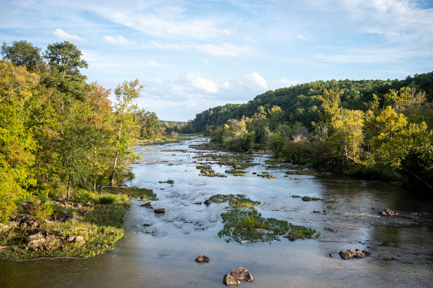 The Haw River is shown in this photo taken on Sept. 26, 2023. Chatham officials addressed concerns about another release of 1,4 dioxane over the weekend but subsequent testing revealed the levels were below an advisory level.