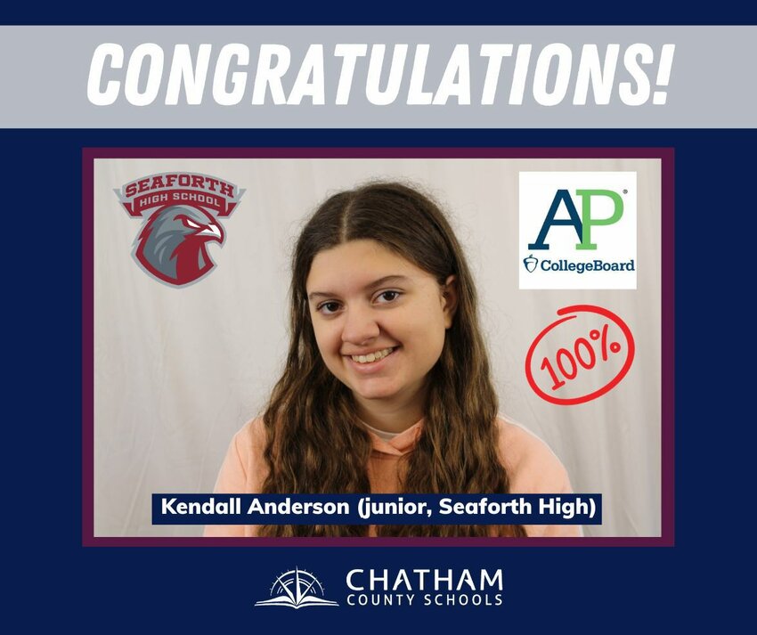 Seaforth High School junior Kendall Anderson (picture attached, photo courtesy Rachel Horowitz, Seaforth High),&nbsp;earned a perfect score on her AP United States Government and Politics exam. She was one of only 48 students (amounting to just 0.01% of total exam takers) from&nbsp;around the world&nbsp;to earn every point possible on this particular exam.