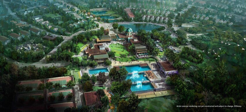 Aerial rendering of Asteria, a new Storyliving by Disney community recently announced in North Carolina. (Disney) &copy;Disney