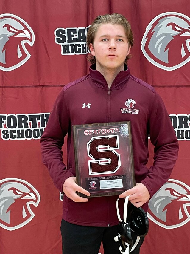 Ethan Budlong is one of the seniors on Seaforth&rsquo;s wrestling team (Credit: Seaforth Athletics)