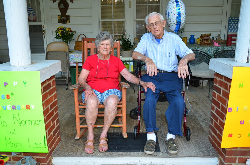 Norman and Mary Lea Brown, pictured at home last month.