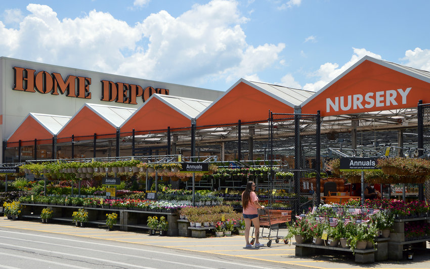 A customer shops at a Home Depot store in Hiram, Ga., Friday, July 15, 2022. (Index/Henry Durand, File)